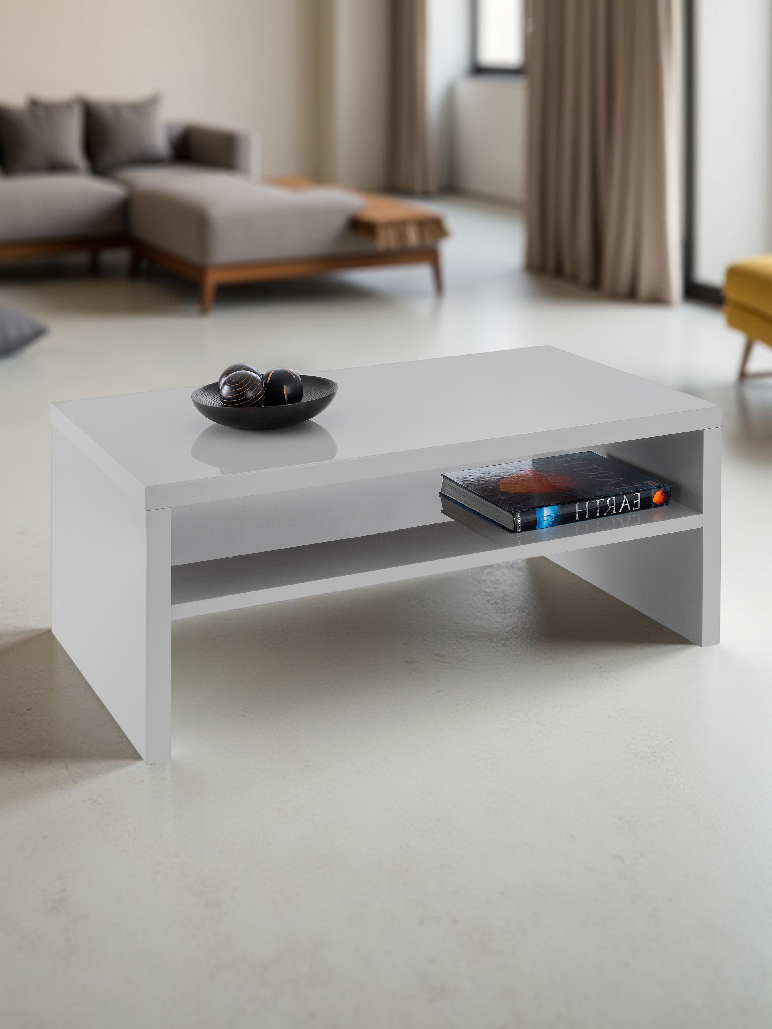 Metro High Gloss Coffee Table Grey