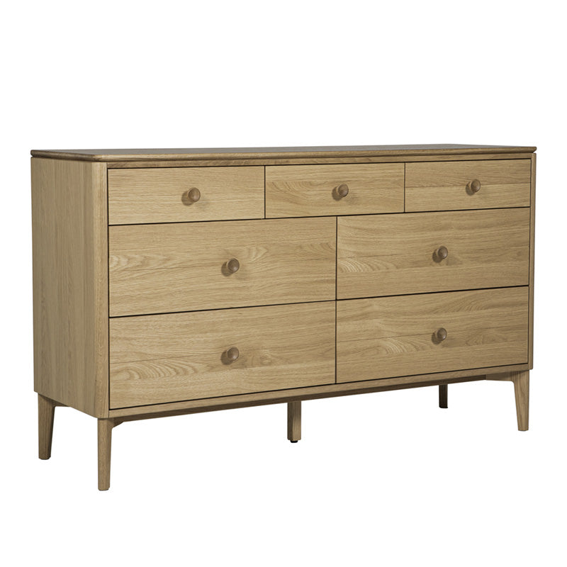 Hadley Wide Chest 7 Drawer - Oak Natural