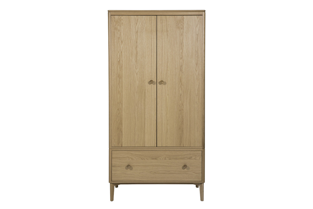 Hadley 2-Door Wardrobe in Natural Oak Finish