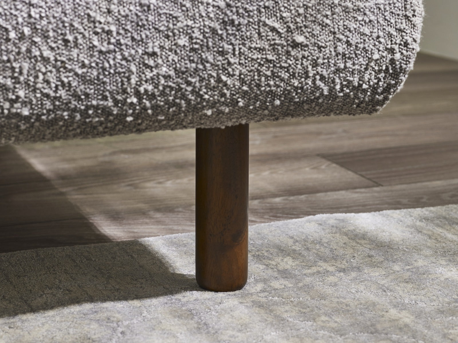 Hannah Double Bed 135cm - Grey Boucle