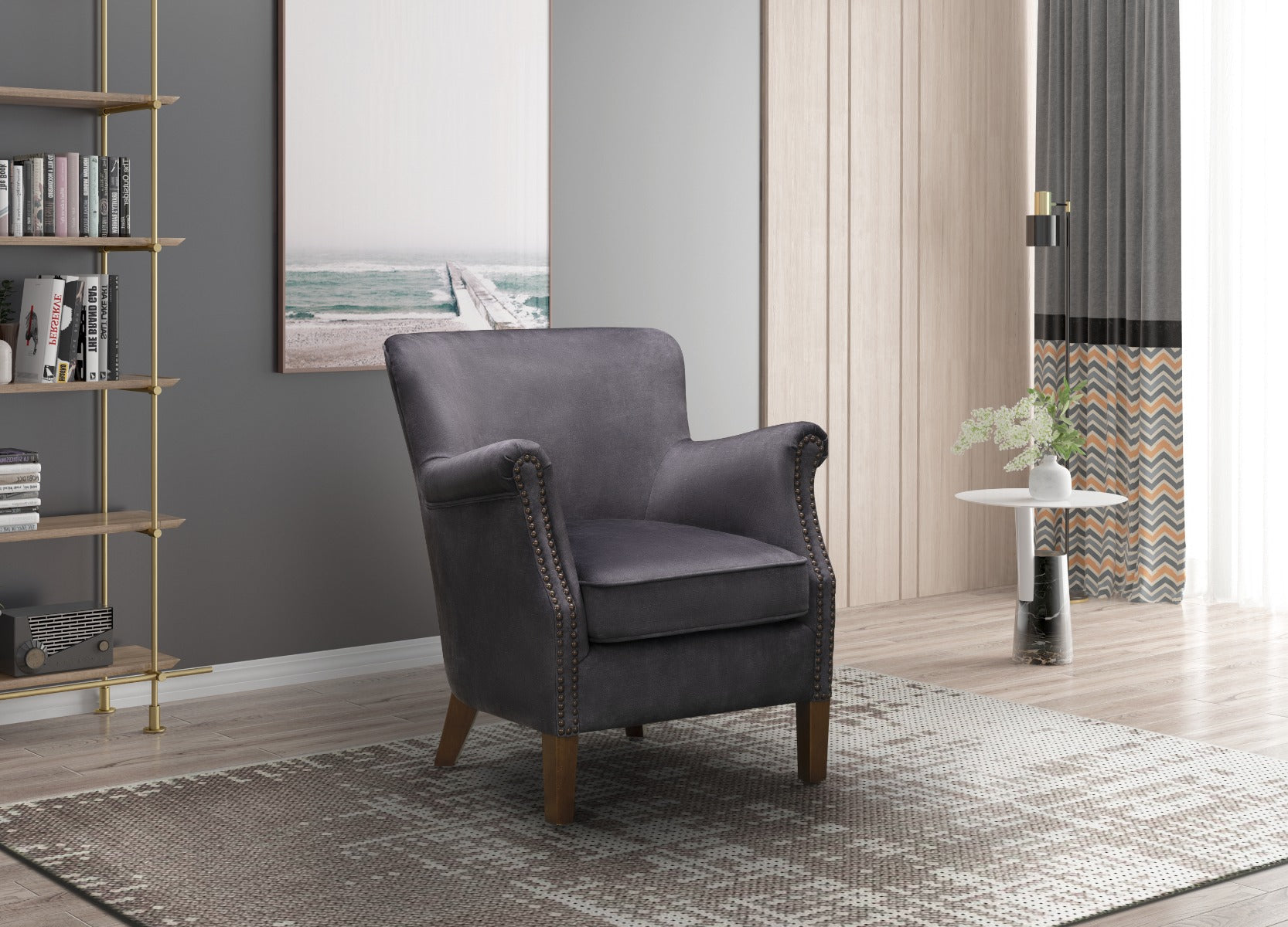 Harlow Vintage Charcoal Grey