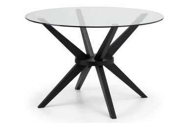Hayden Round Glass Table - 120cm | Contemporary Dining Solution