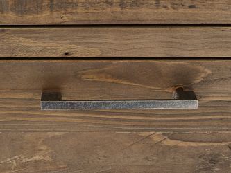 Heritage 6 Drawer Wide Chest – Reclaimed Wood with Industrial Style Handles