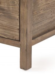 Heritage 6 Drawer Wide Chest – Reclaimed Wood with Industrial Style Handles