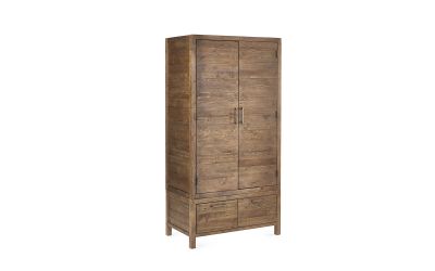 Heritage 2 Door Wardrobe – Reclaimed Wood with Distressed Finish