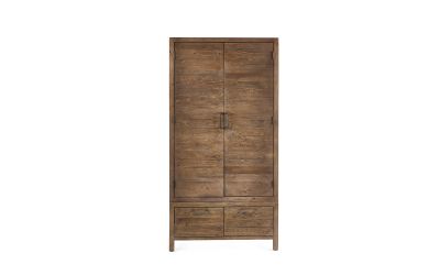 Heritage 2 Door Wardrobe – Reclaimed Wood with Distressed Finish