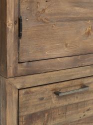 Heritage 2 Door Wardrobe – Reclaimed Wood with Distressed Finish