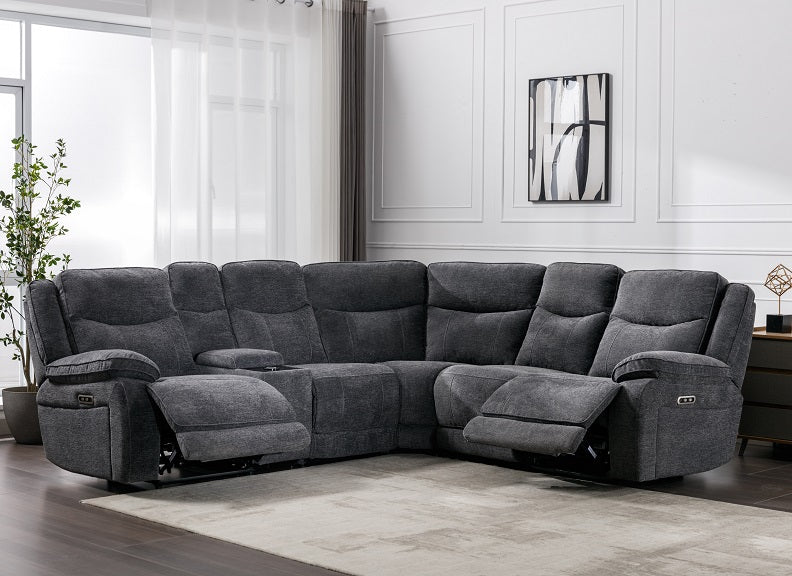 Herbert Sectional Dark Grey Sofa