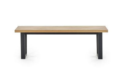 Hilton Dining Bench – Herringbone Oak Veneer, 134cm