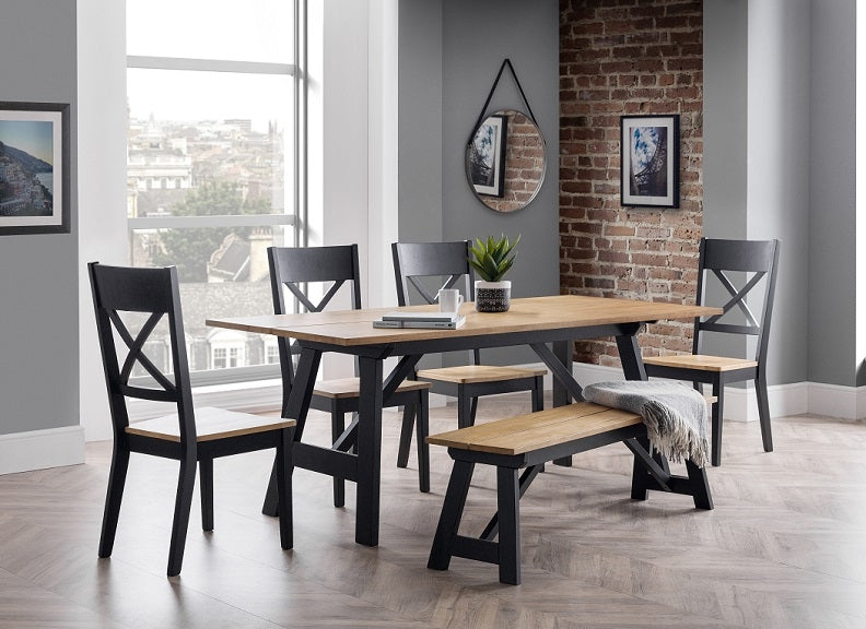 Hockley Black & Oak Dining Set