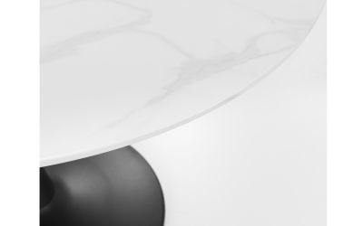 Holland Round Pedestal Dining Set – Marble Effect, 120cm