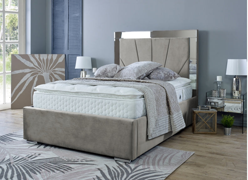Horizon Velvet Mirrored Beds