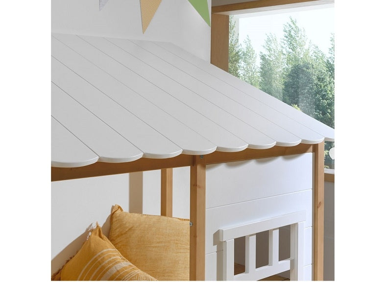 Country Cottage White House Bed - roof