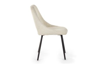 Iris Boucle Dining Chair – Ivory, Glamorous Retro Design