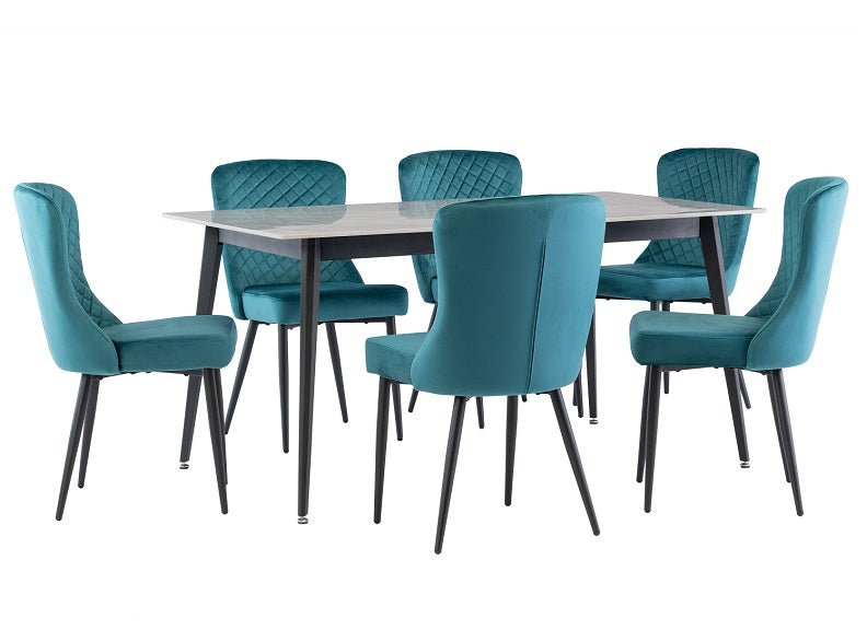 Ivy Table W/Hadley Peacock Chairs