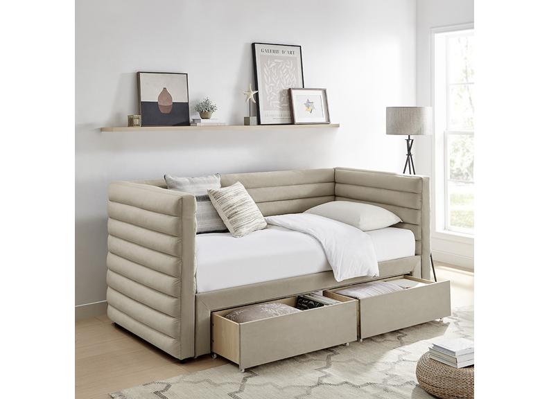 Procyon Taupe Day Bed - 2