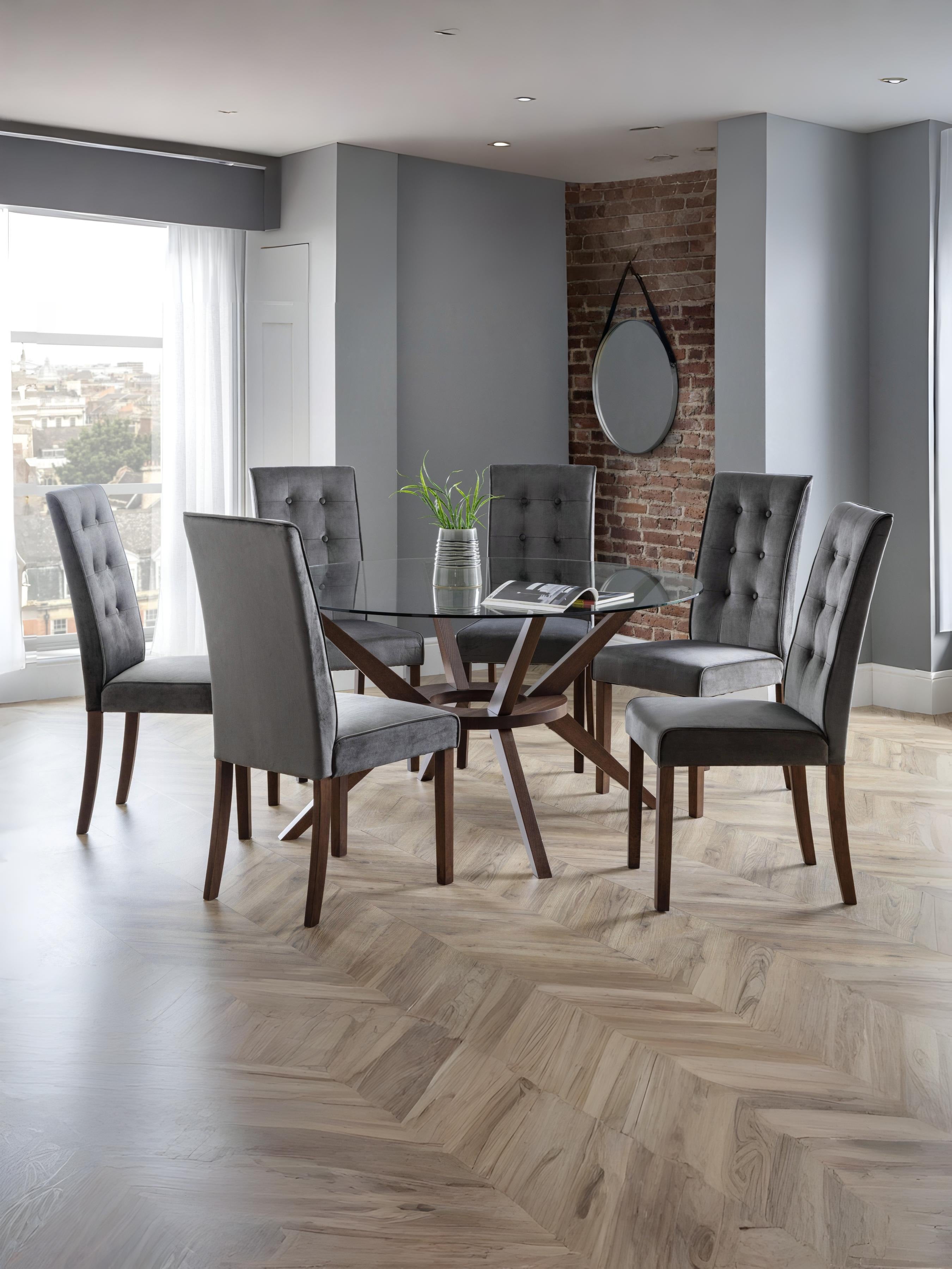 Set Of 2 Madrid Velvet Dining Chairs