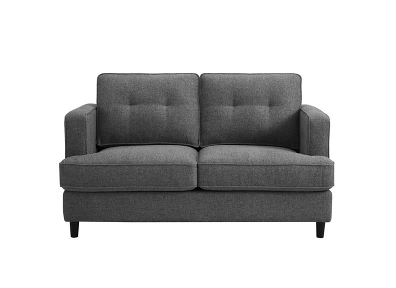Juniper Fixed 2 Seater in Grey or Sage – Classic Button-Back Sofa with Pocket-Sprung Seating | Free Nationwide Delivery by Homeline Furniture