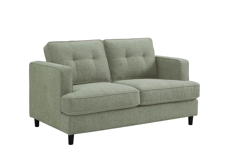 Juniper Fixed 2 Seater in Grey or Sage – Classic Button-Back Sofa with Pocket-Sprung Seating | Free Nationwide Delivery by Homeline Furniture