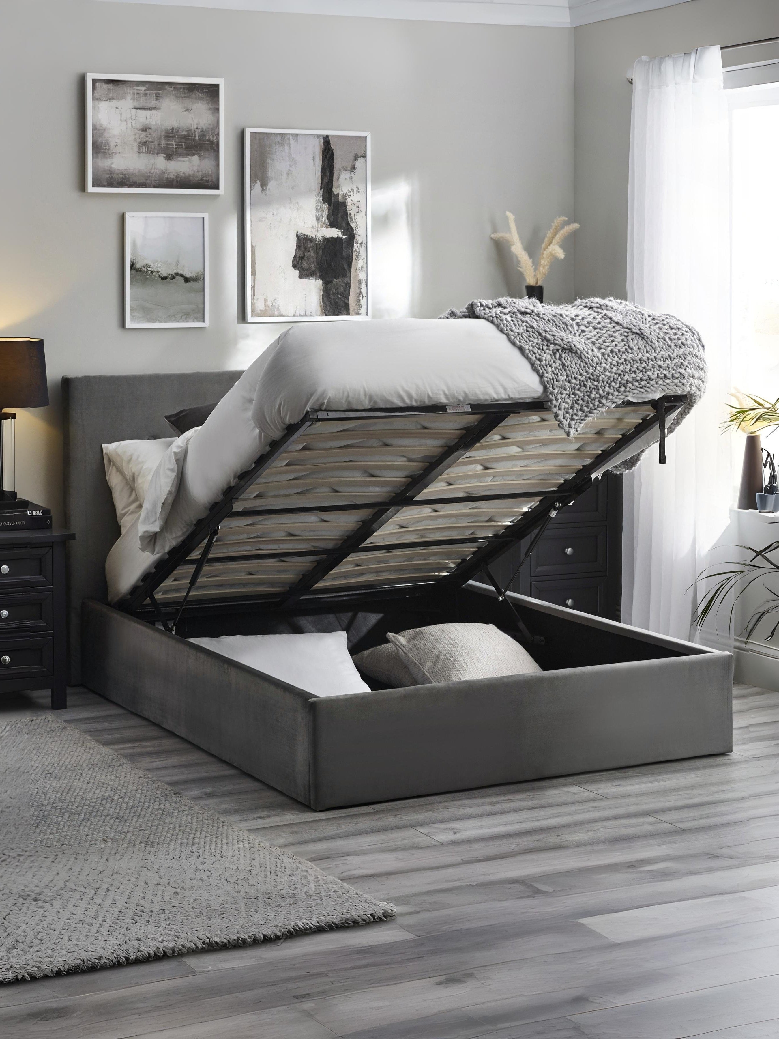 Shoreditch Ottoman Storage 150cm King Bed