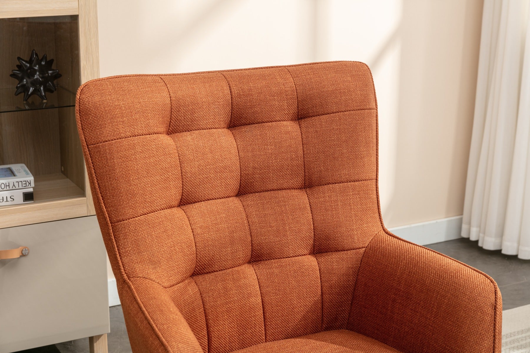 Katelyn Accent Chair with Stool Copper