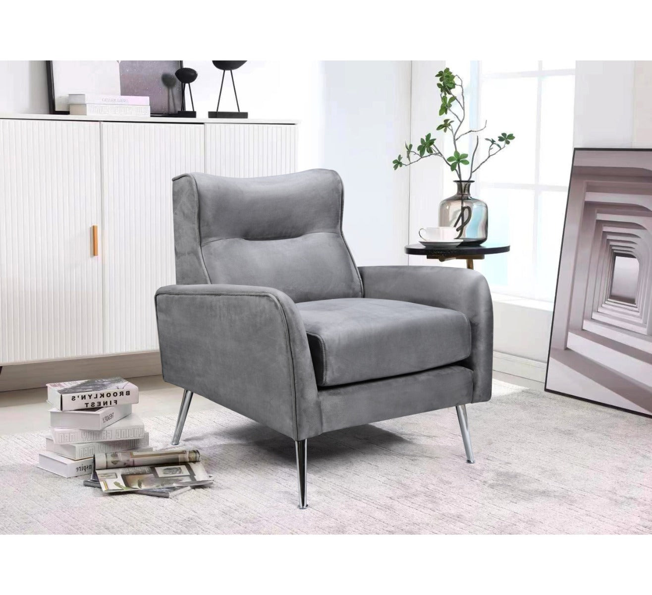 Katie Fabric Armchair 3 colours with Metal Legs – Timeless Comfort & Style | Free Nationwide Delivery by Homeline Furniture