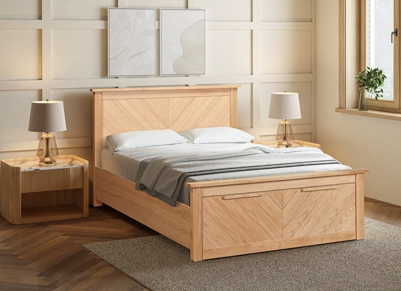 Lacombe Oak Bed W/Drawer