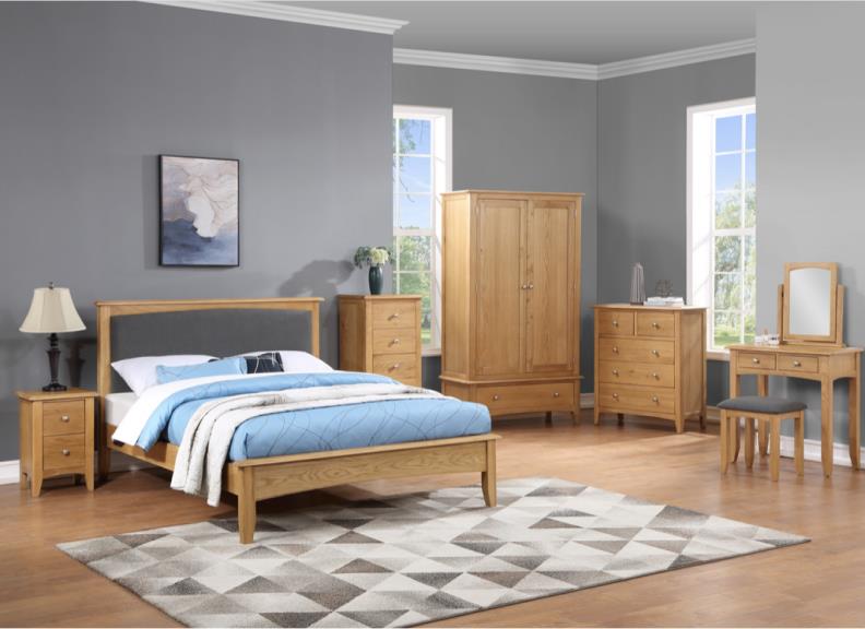 Kilkenny Oak Dressing Table & Bedroom Stool