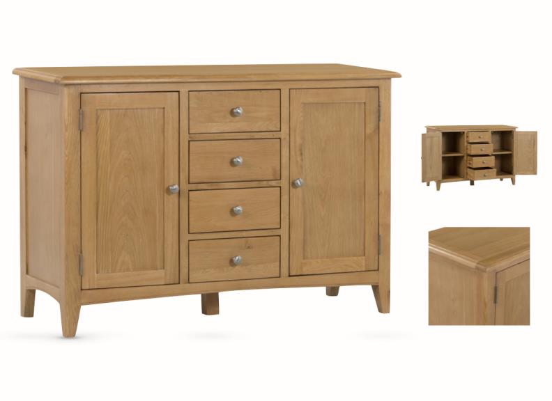 Kilkenny Oak Sideboard with Four Drawers