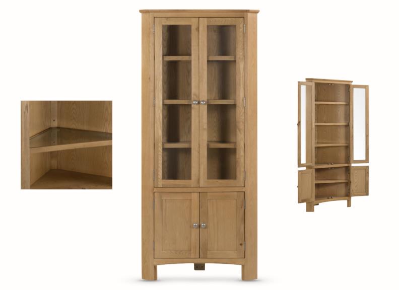 Kilkenny Oak Corner Display Unit