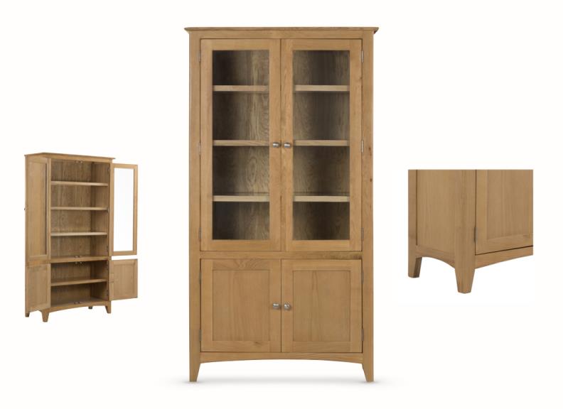 Kilkenny Oak High Display Unit - Elegant and Spacious Shelving Solution