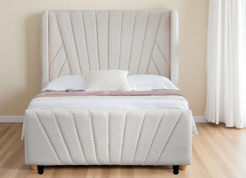 King David Upholstered Bed - room - end view