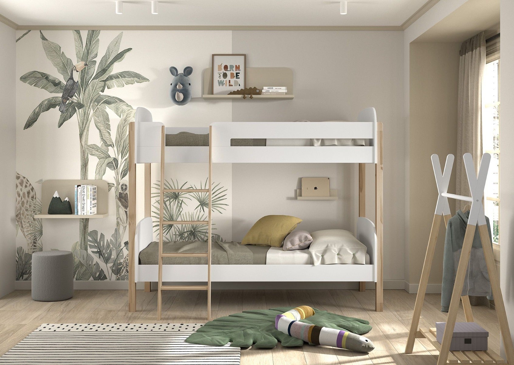 Kiddy Bunk Bed - White