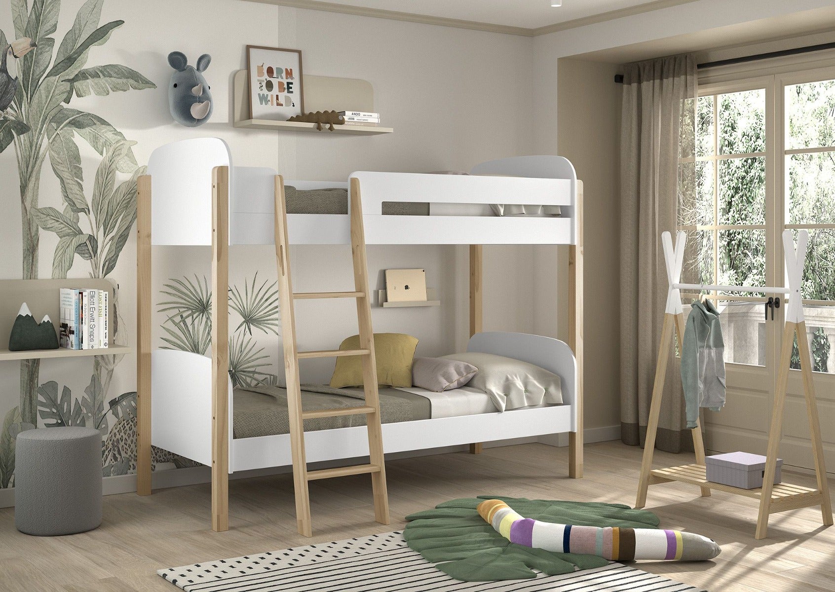Kiddy Bunk Bed - White