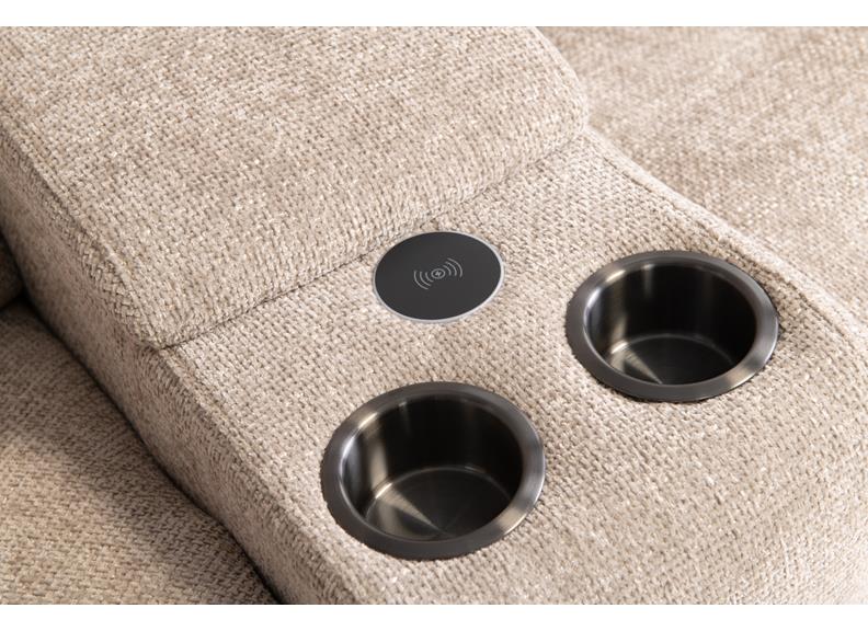 Layla Chanel Fabric Powered Corner Sofas