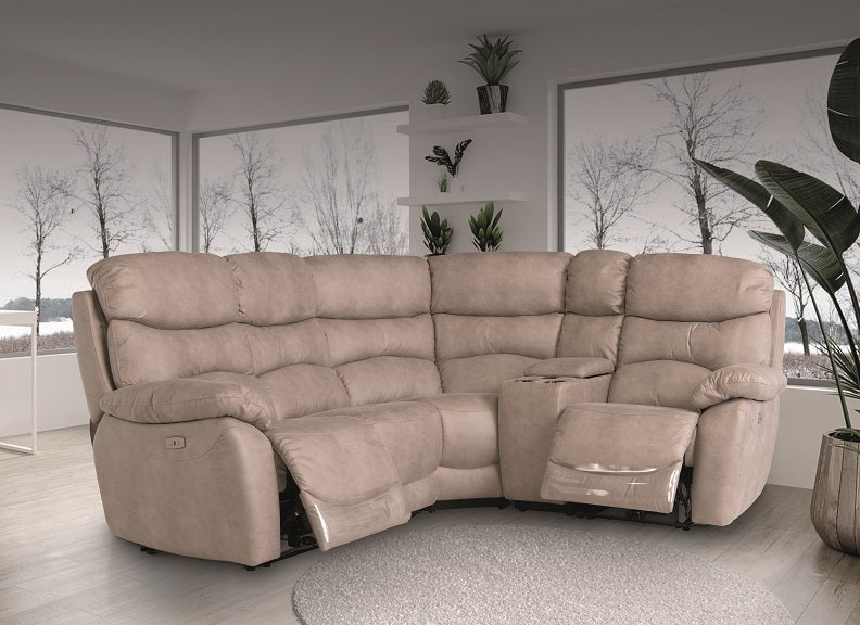 Layla Natural Corner Sofa W/Console
