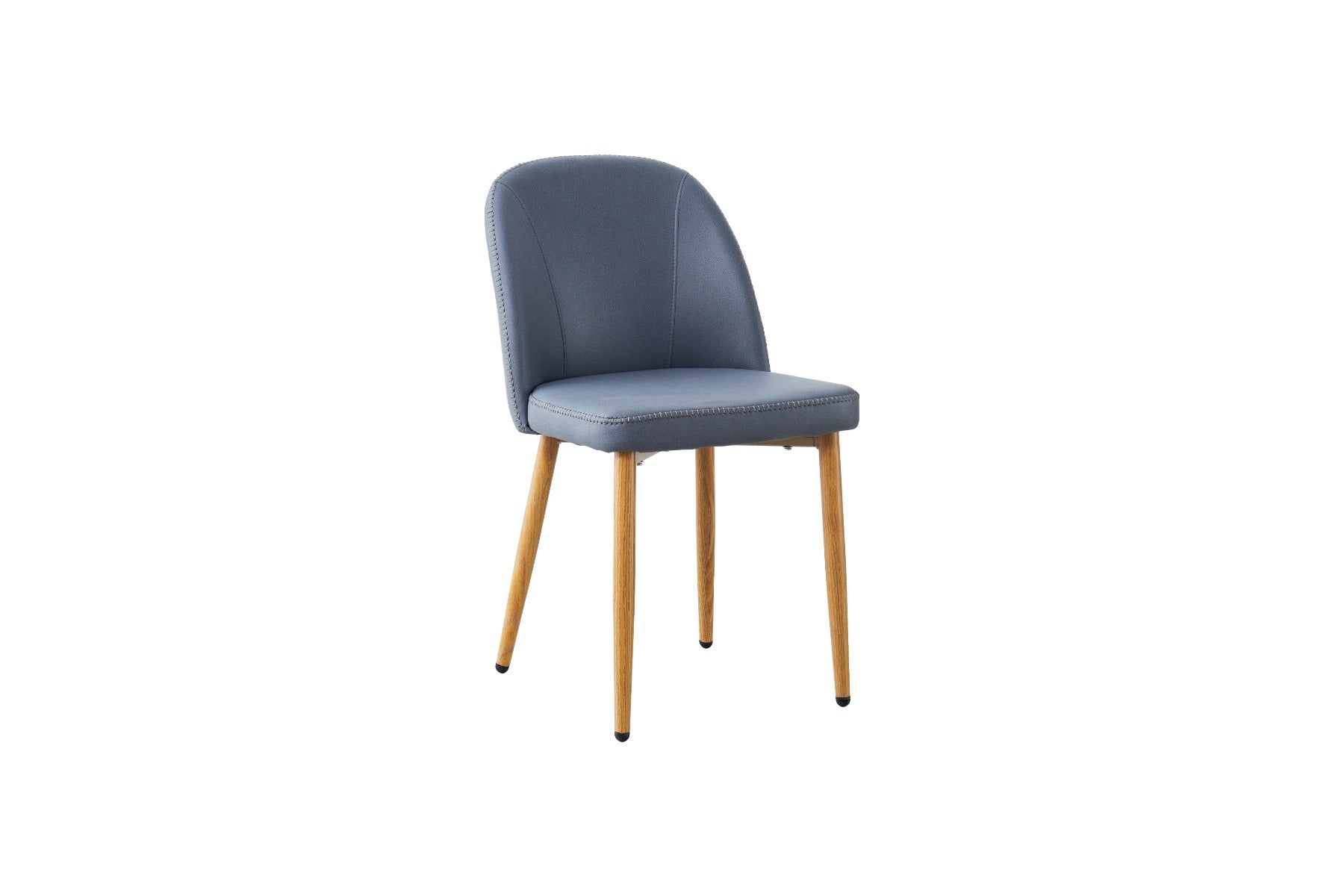 Leo Dining Chair Grey with Oak Legs