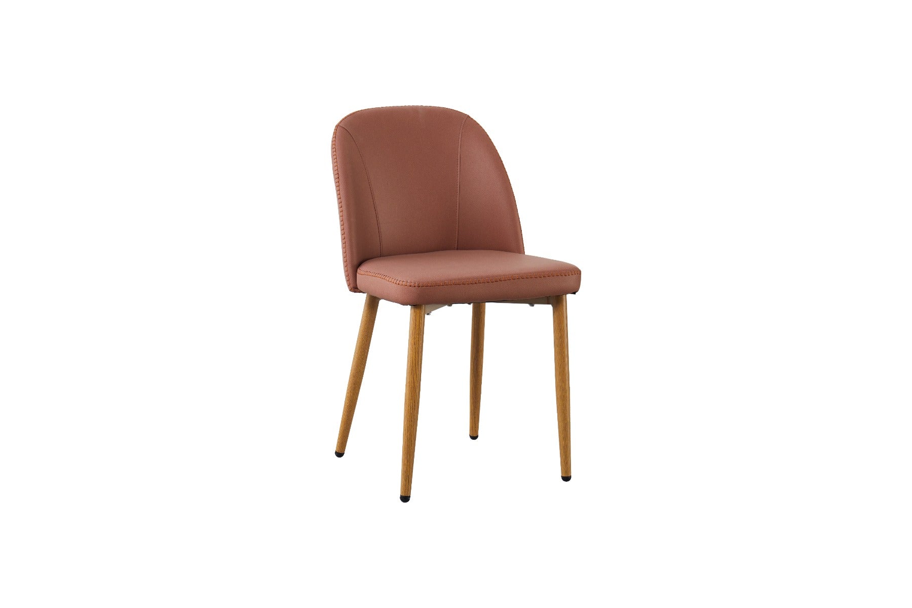 Leo Dining Chair Salmon with Oak Legs