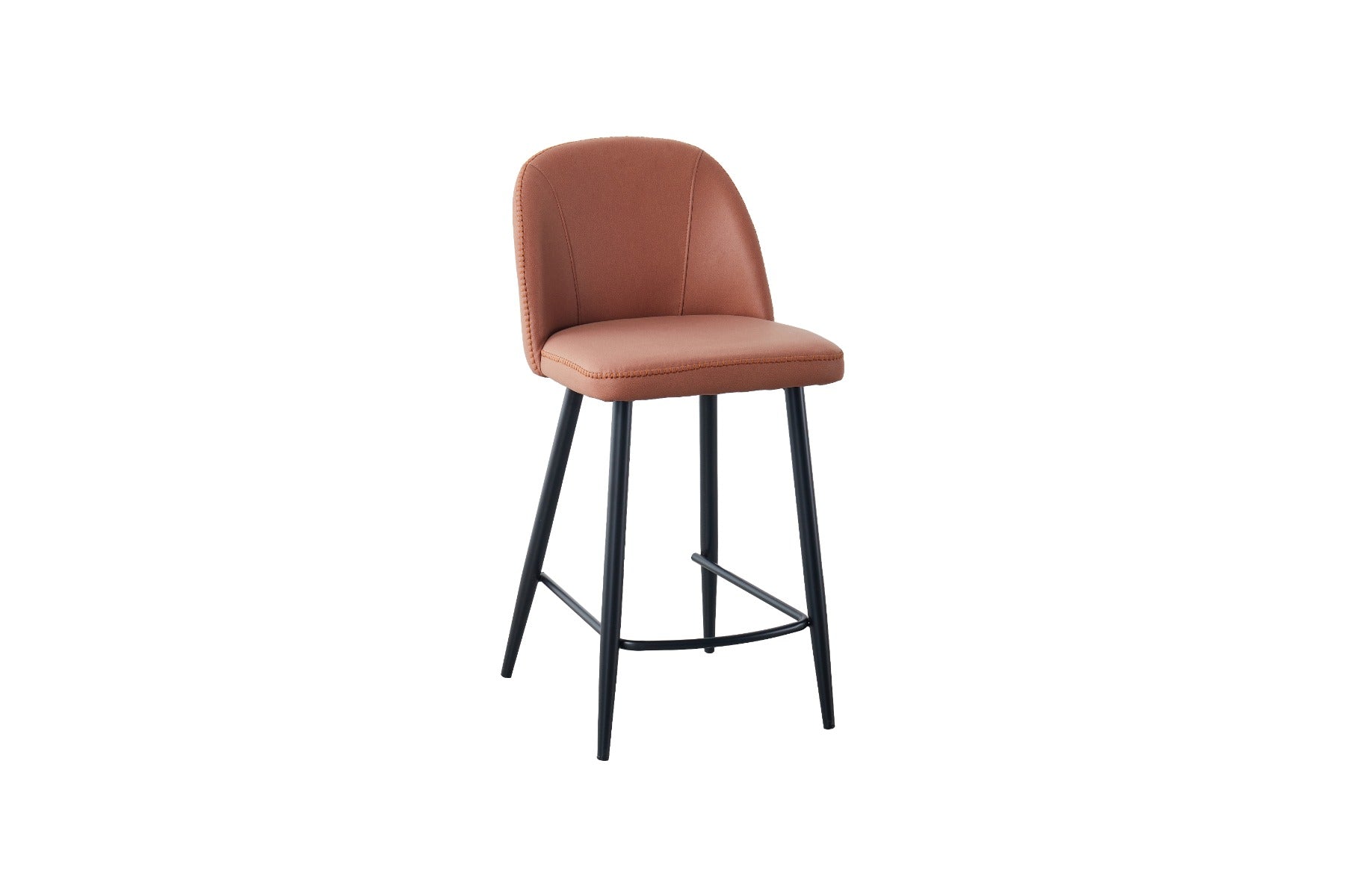 Leo Bar Stool Salmon with Black Legs
