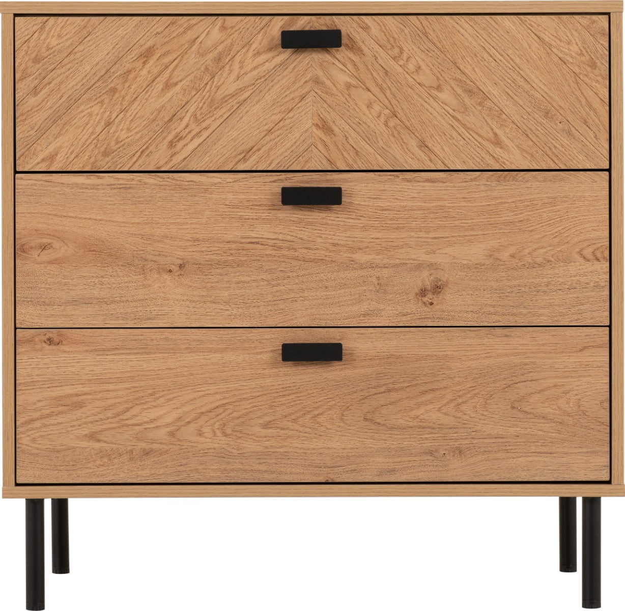 Leon 3 Drawer Chest Medium Oak Effect