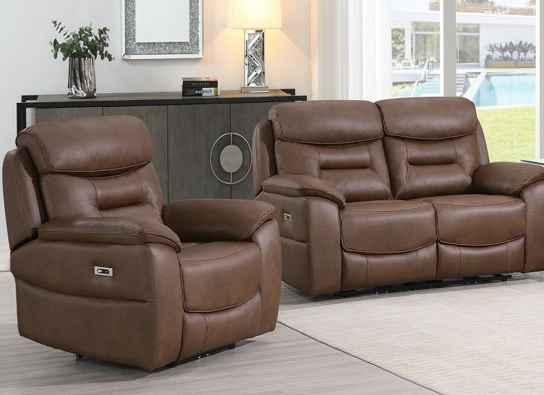 Leroy Chestnut 2PP+PP Sofas
