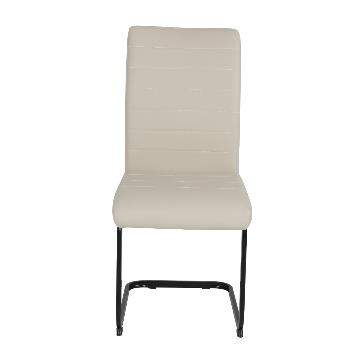 Liana Taupe PU Dining Chair - Black Legs