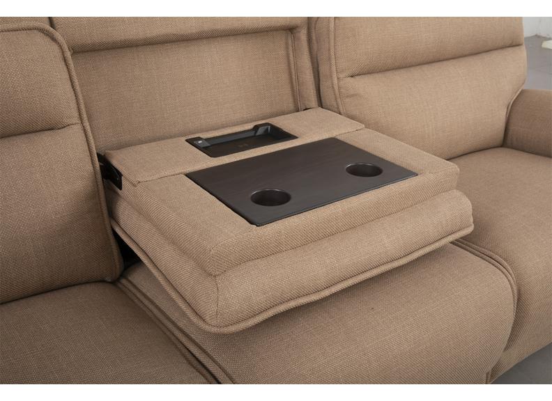 Louise Fabric Sectional Powered Corner Sofa – Polyester Electric Reclining Couch With Options