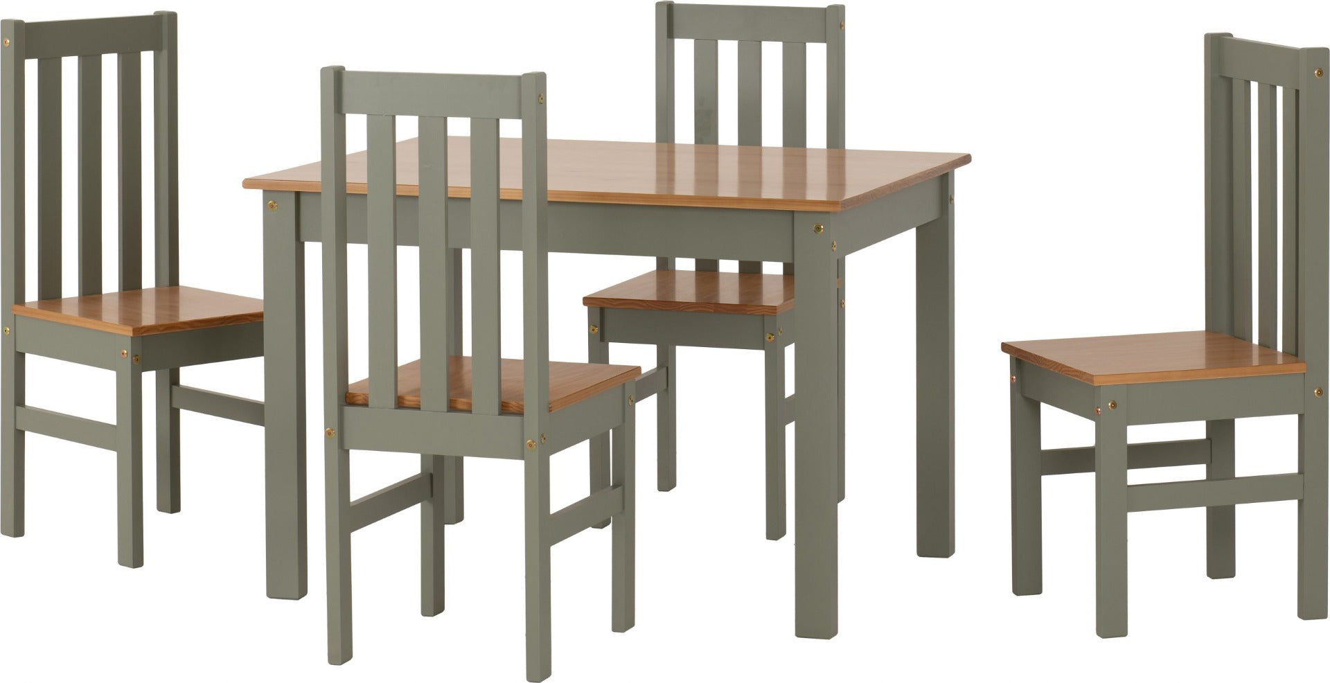 Ludlow Green/Oak Dining Set with 4 Chairs – Stylish & Durable – Free Nationwide Delivery in Ireland