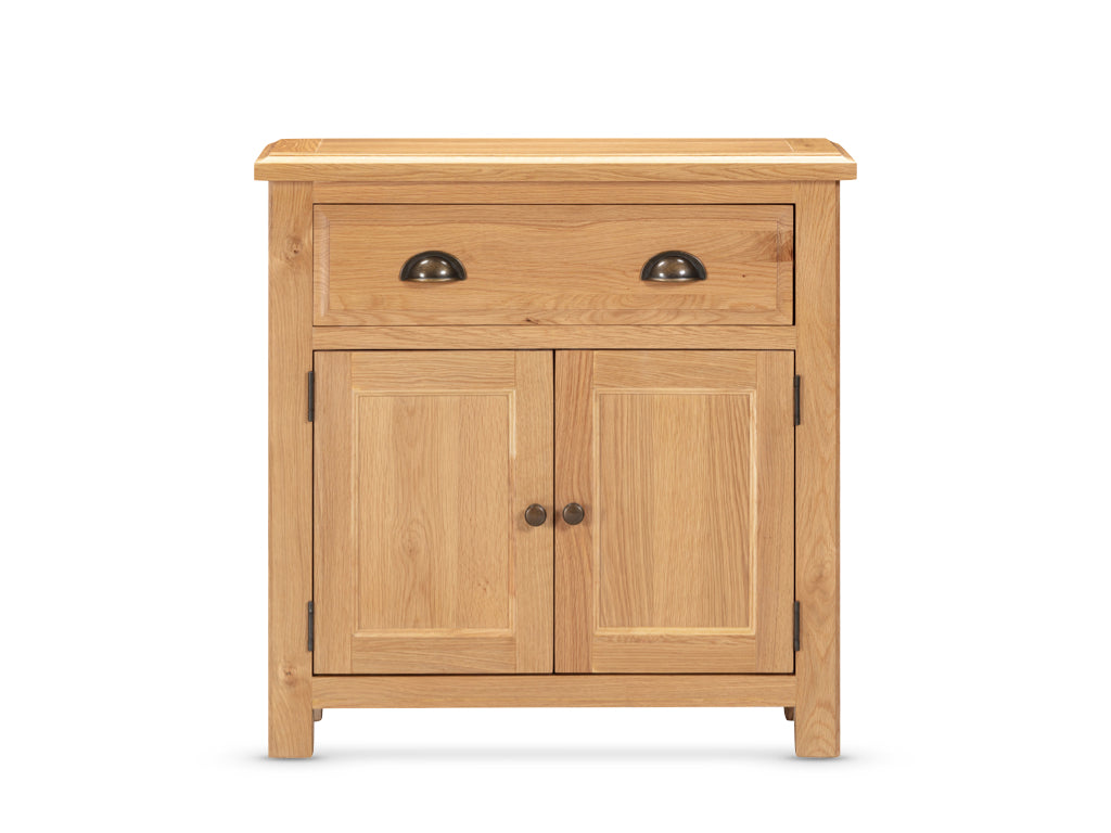Lugano Oak Compact Sideboard - Stylish and Space-Saving Storage Solution