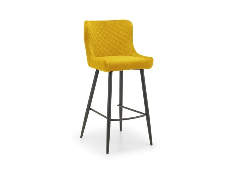 Luxe Velvet Mustard Stool