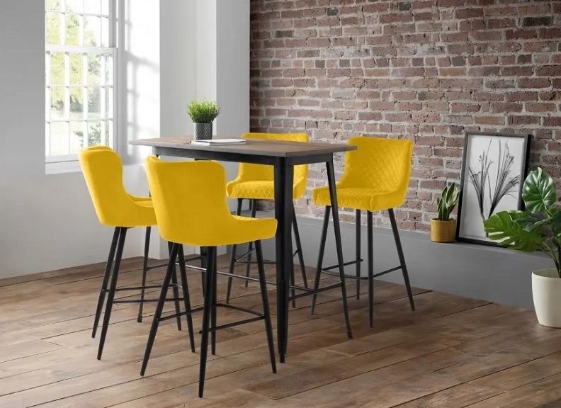 Grafton Table W/Luxe Mustard Bar Stools