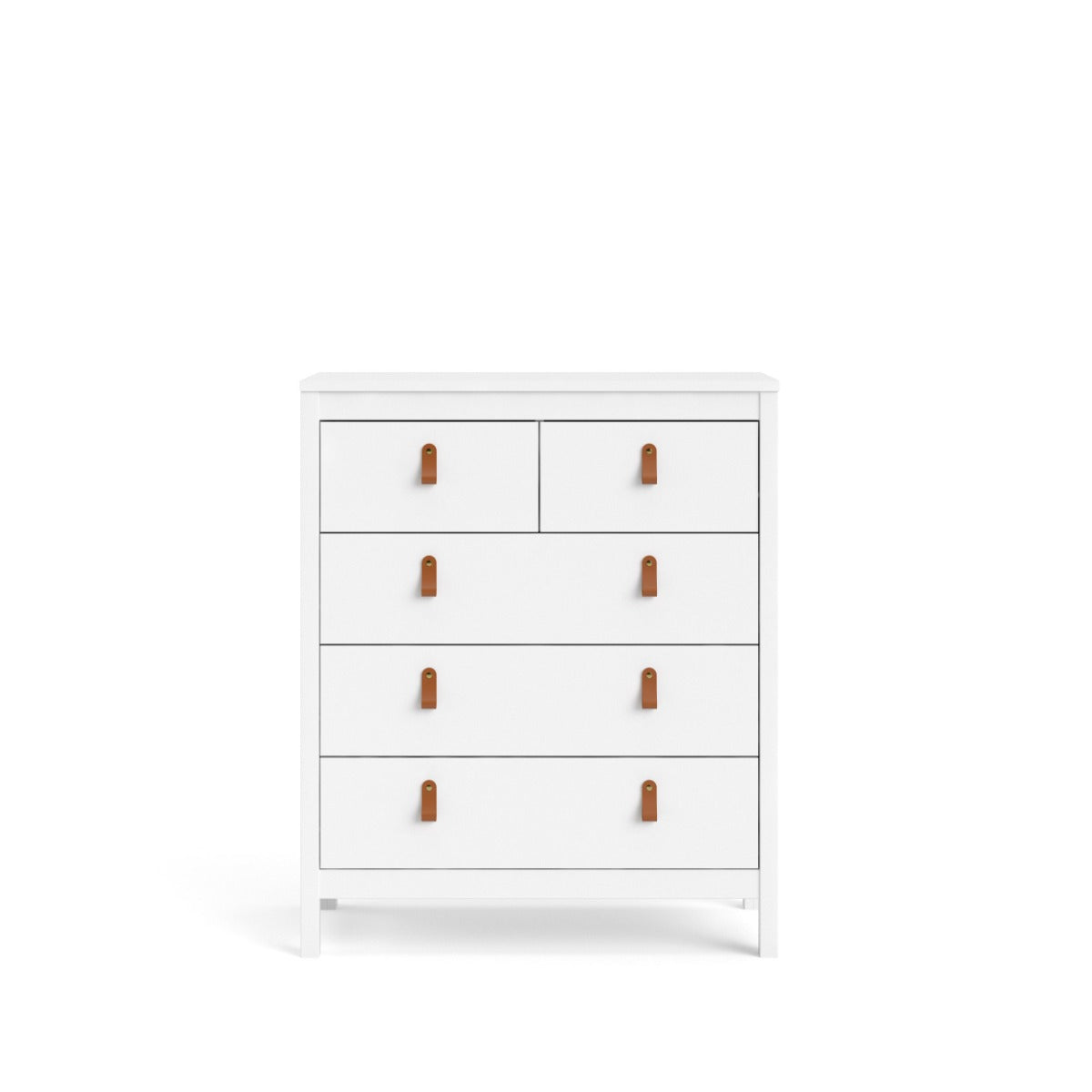 Madrid 3+2 Drawer Chest in White