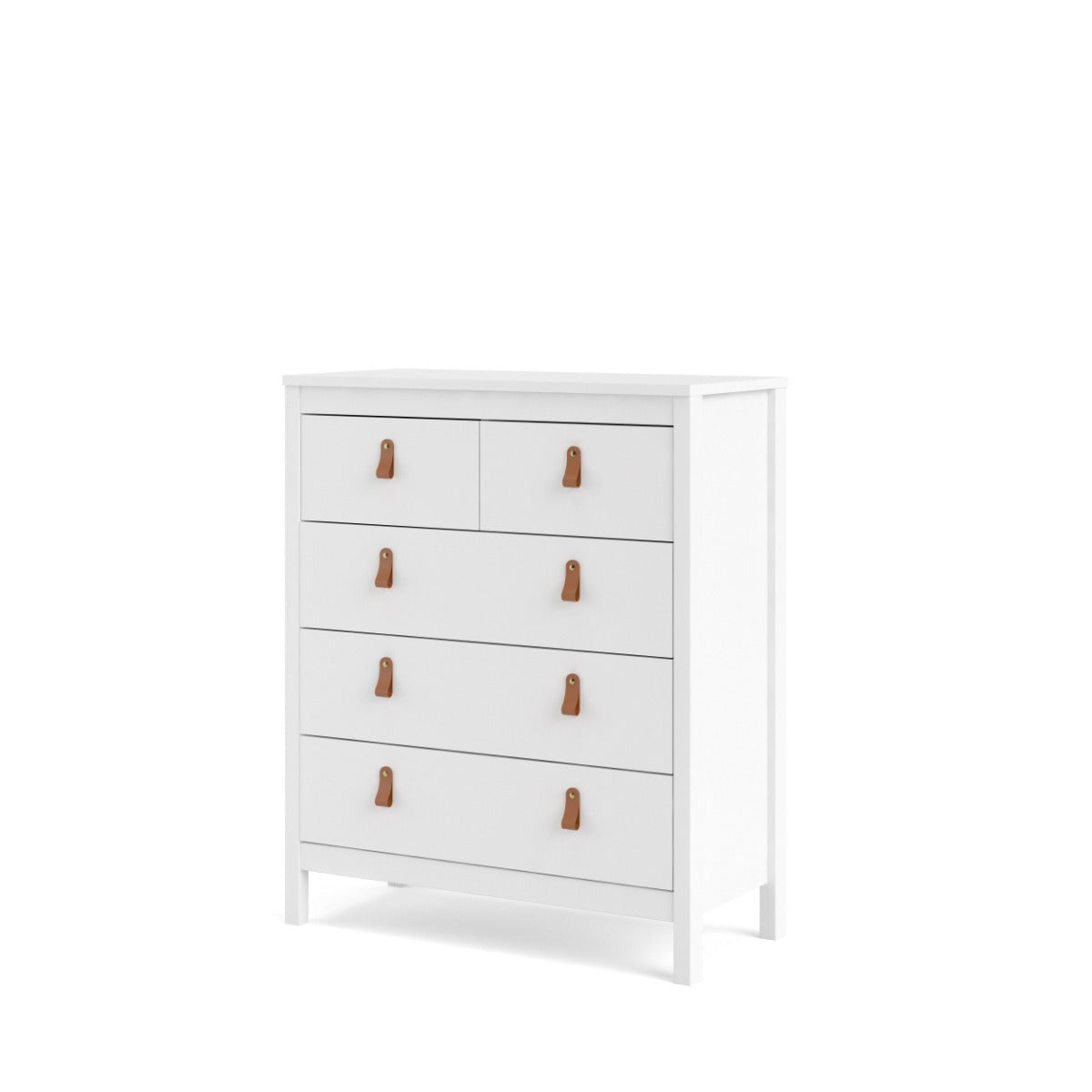 Madrid 3+2 Drawer Chest in White