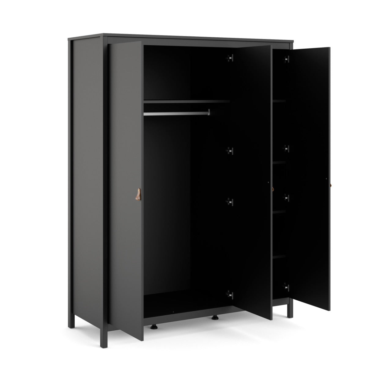 Madrid 3 Door Wardrobe - Black